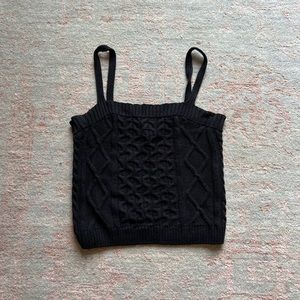 Anthropologie Black Knitted Tank nwot